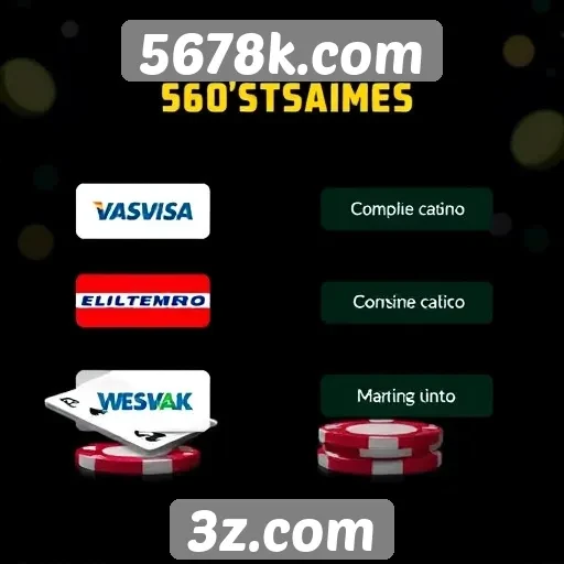 Métodos de pagamento acessíveis no 5678k.com