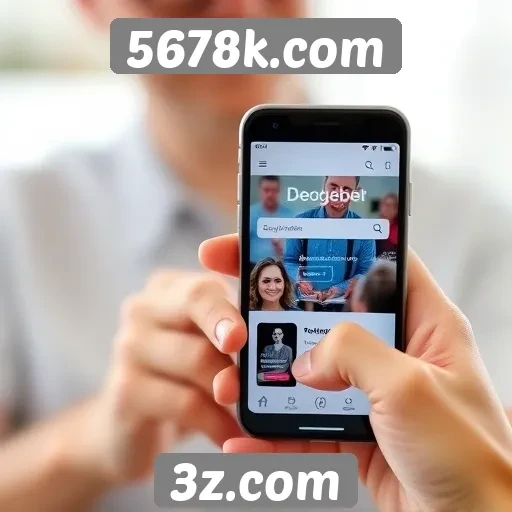 Experiência do usuário em dispositivos móveis no 5678k.com